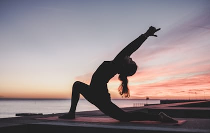 Person doing yoga stretch